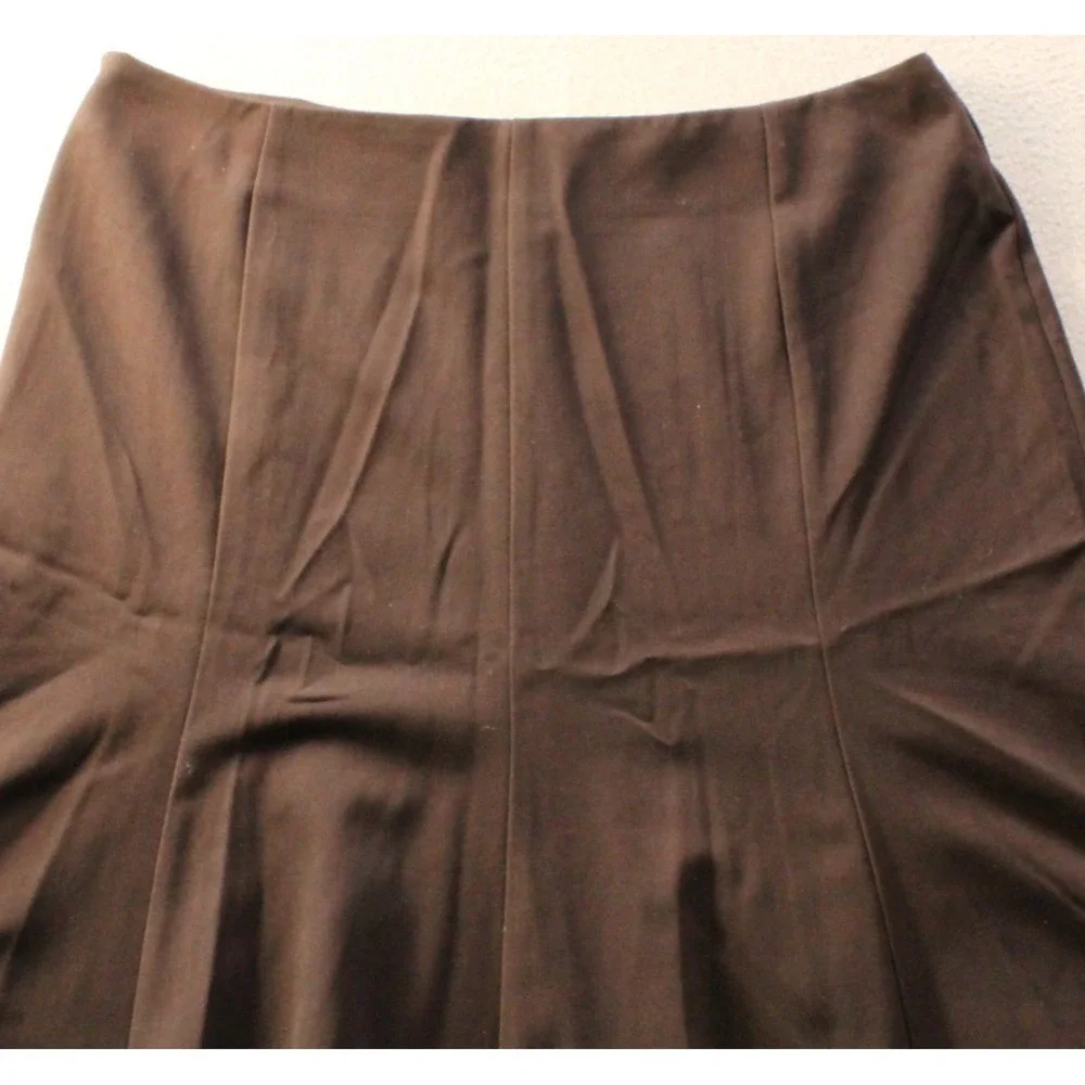 George Womens Size 18 Brown Flowy A-Line‎ Skirt Stretch Office Casual Feminine
